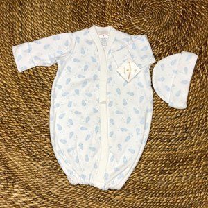NWT Preemie Sac Gown‎ Baby Boy Blue